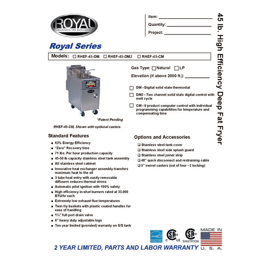 Spec Sheet
