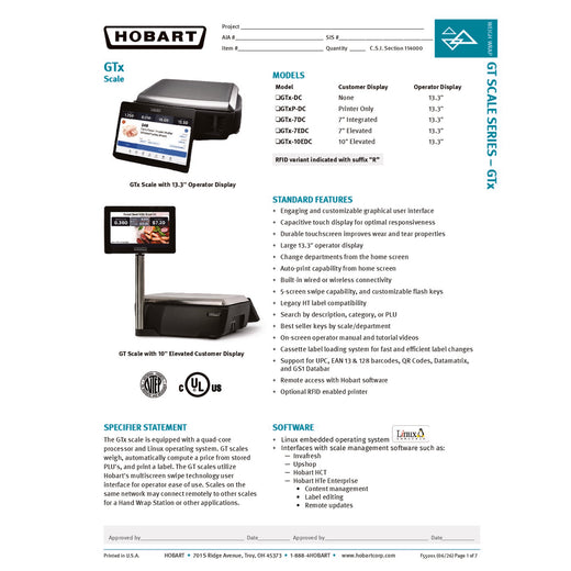 Spec Sheet