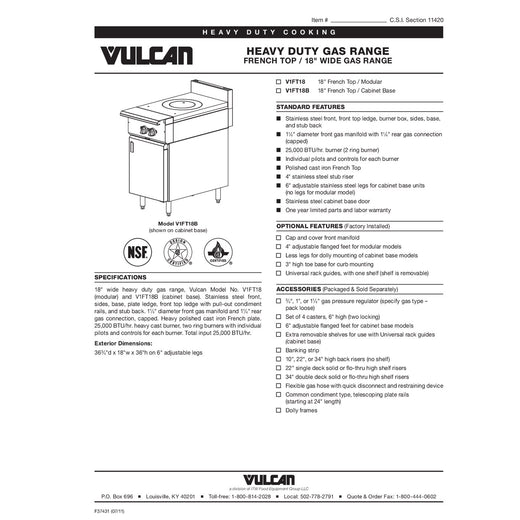 Spec Sheet