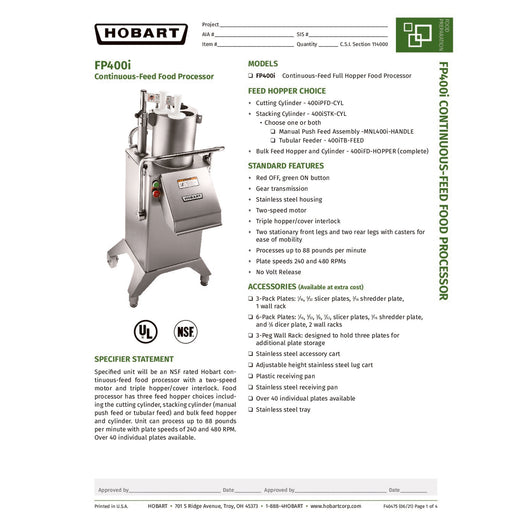 Spec Sheet