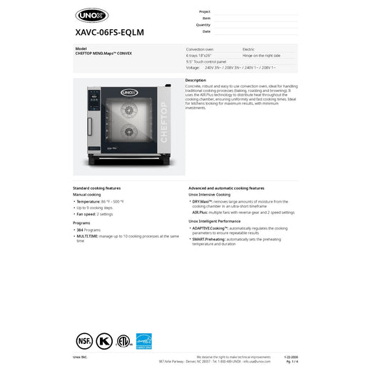 Spec Sheet