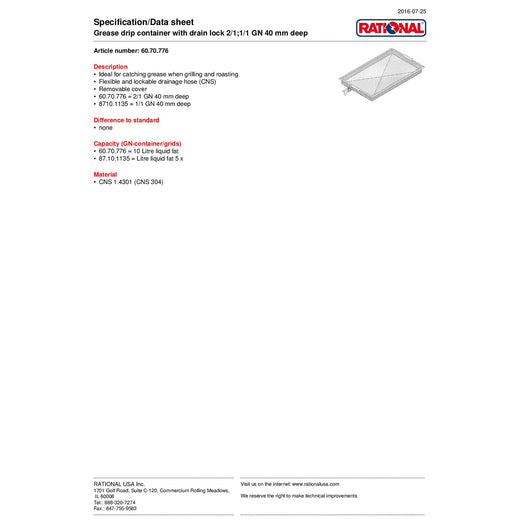 Spec Sheet