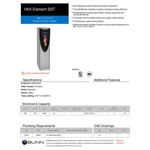 Spec Sheet