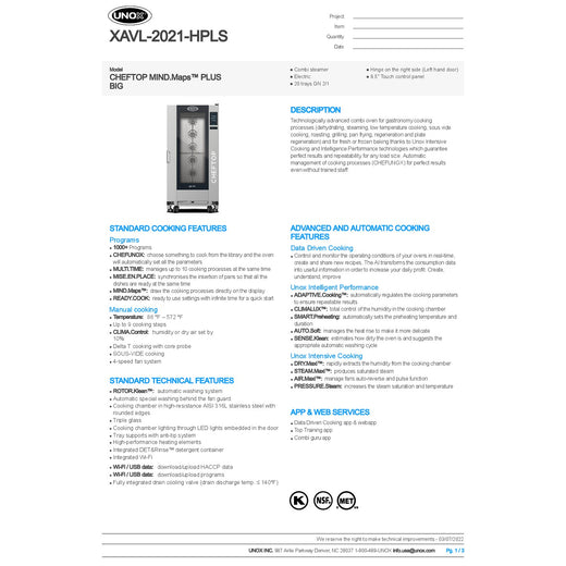 Spec Sheet