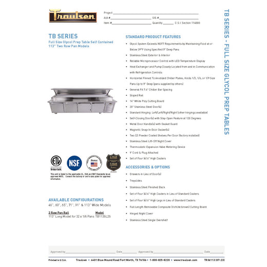 Spec Sheet
