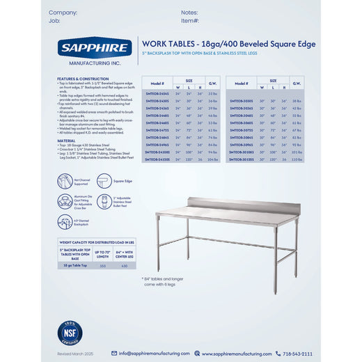 Spec Sheet