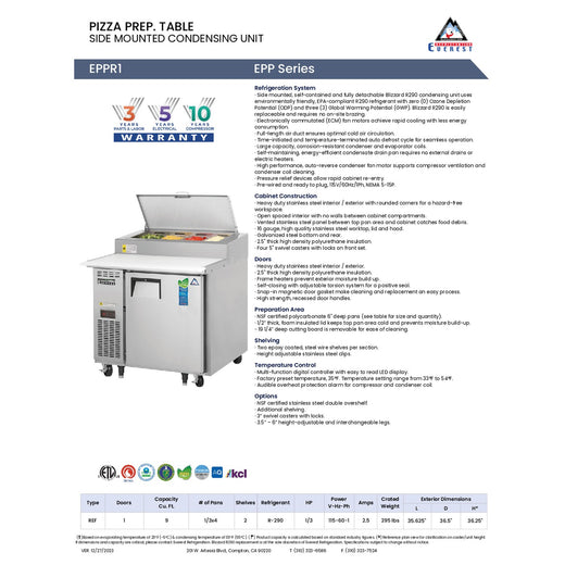 Spec Sheet