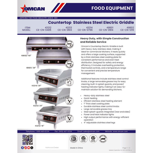 Spec Sheet