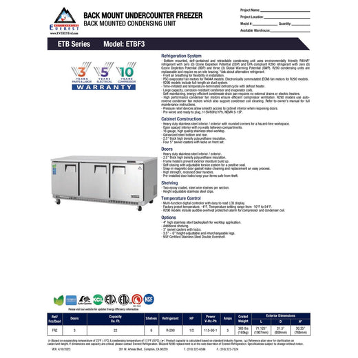 Spec Sheet