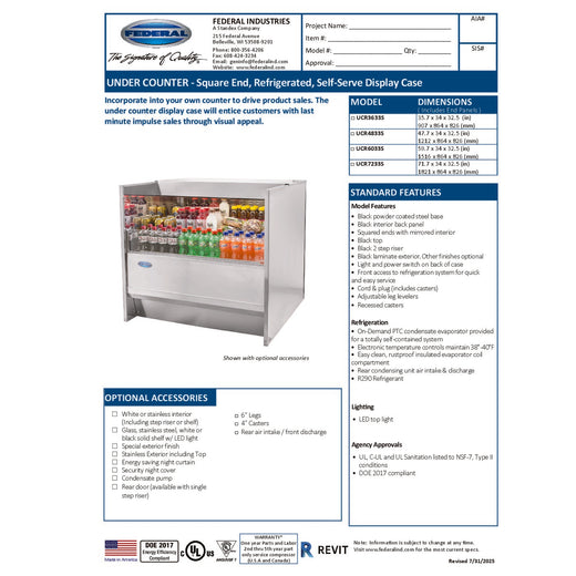 UCR6033S Spec Sheet
