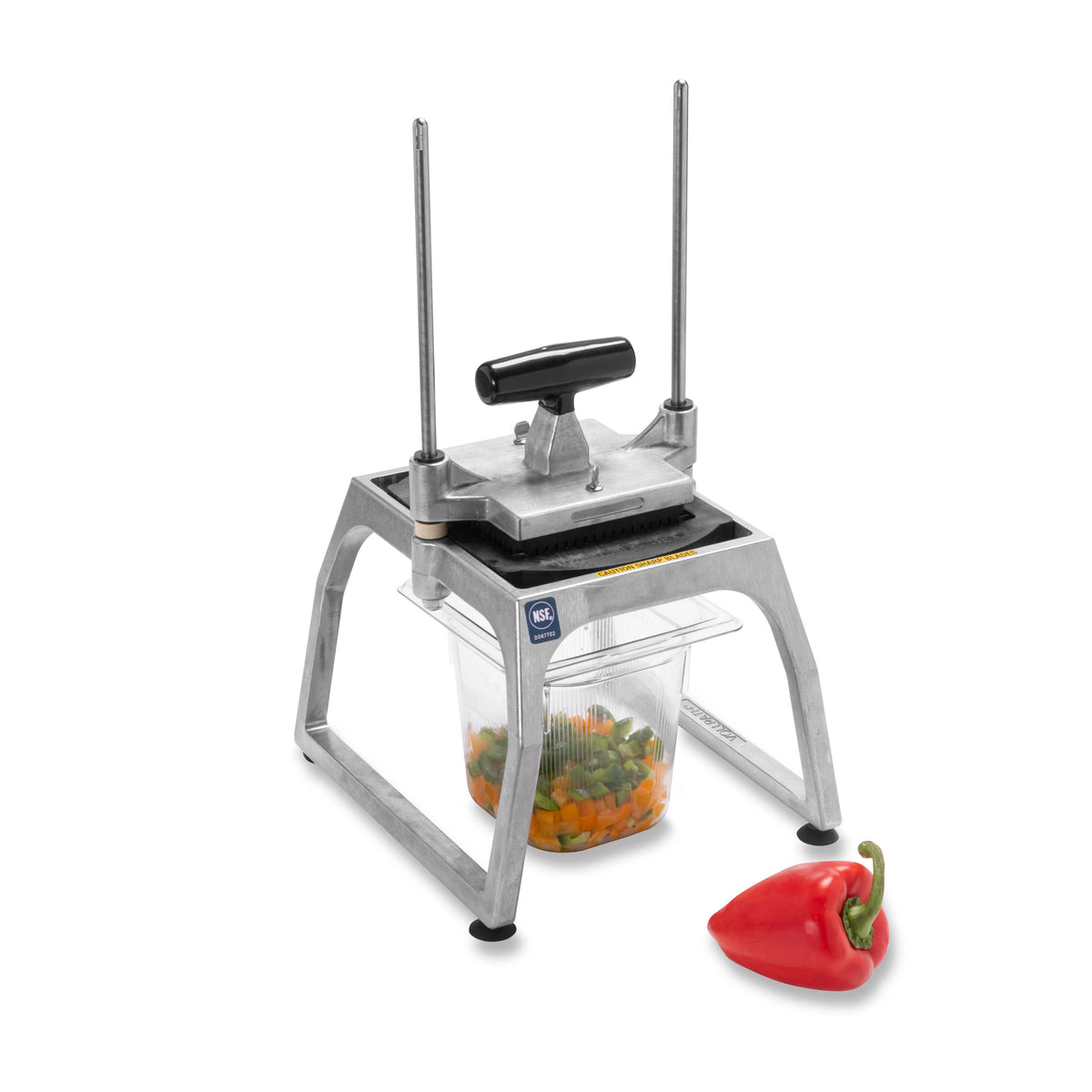Vollrath 55469 Instacut 5.1 Food Processor, 5" Square Cutting Area, 8-10 Wedges, 6" Height Capacity, T-Handle