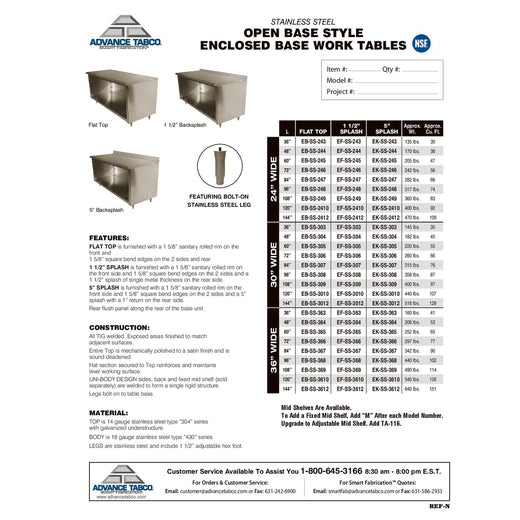 Spec Sheet