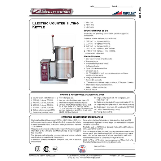 Spec Sheet
