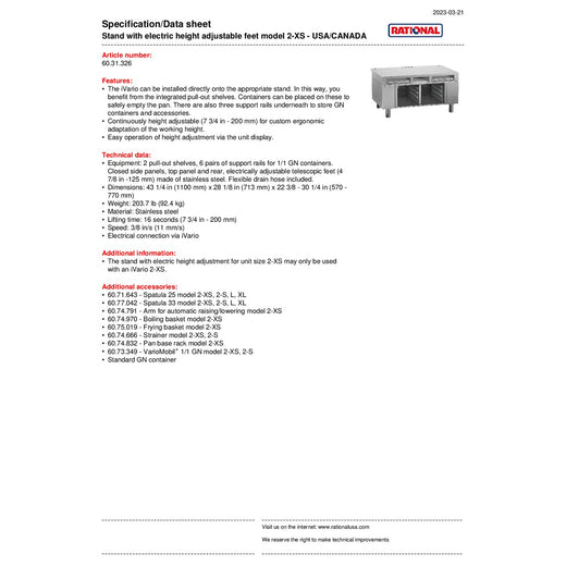 Spec Sheet