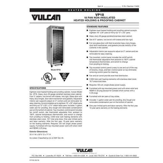 Spec Sheet