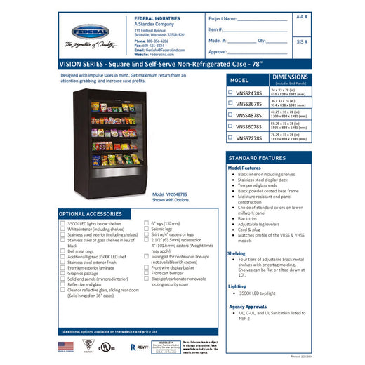 VNSS3678S Spec Sheet