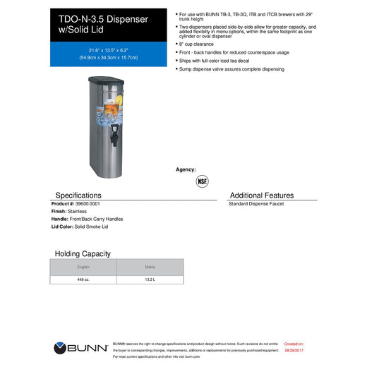 Spec Sheet