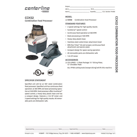 Spec Sheet