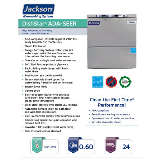 Jackson ADA-SEER Dishwasher Brochure