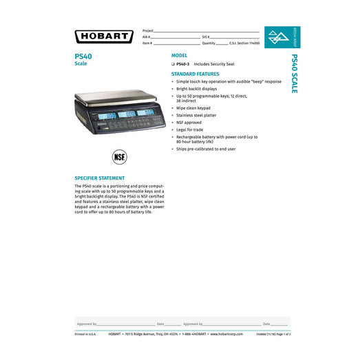 Spec Sheet