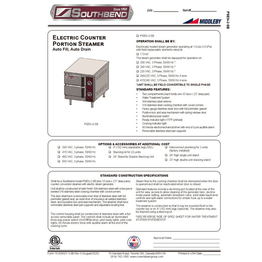 Spec Sheet