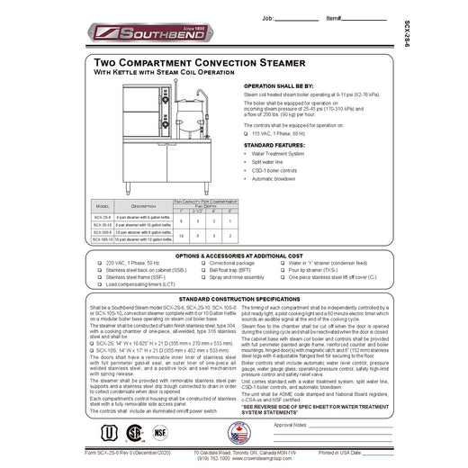 Spec Sheet