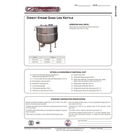 Spec Sheet
