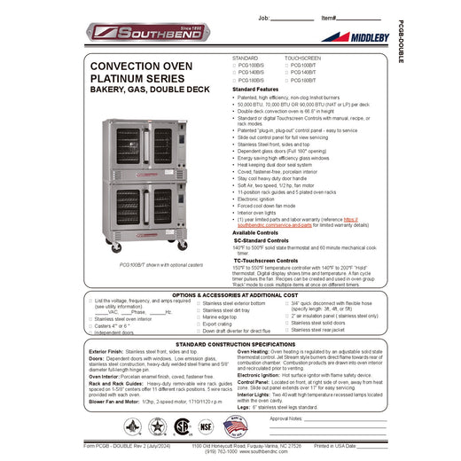 Product Family Spec Sheet