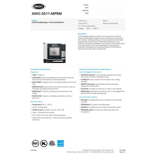 Spec Sheet