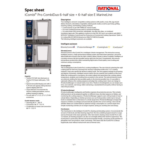 Marine Line Spec Sheet