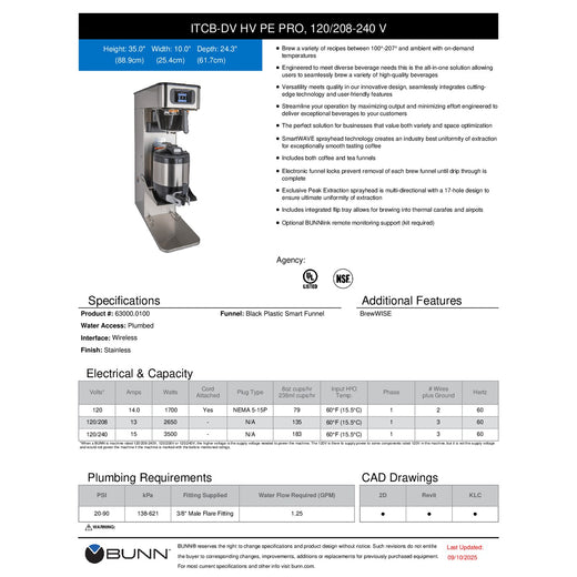 Spec Sheet