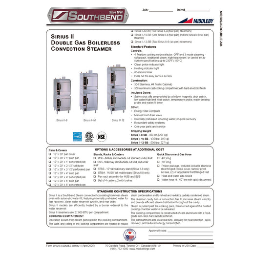 Spec Sheet