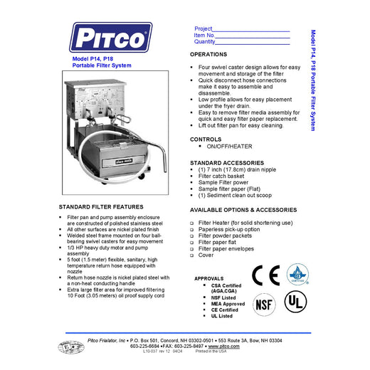 Spec Sheet