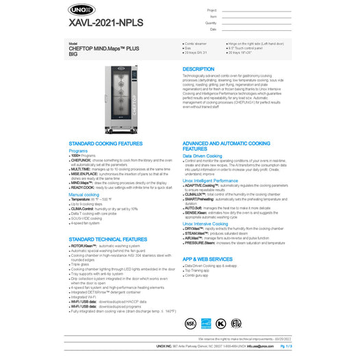 Spec Sheet