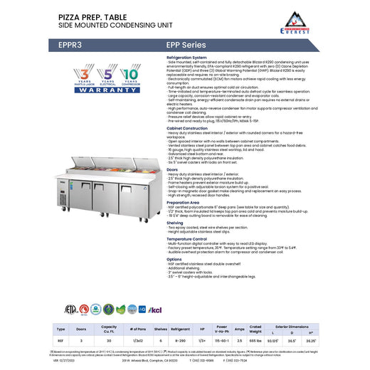 Spec Sheet