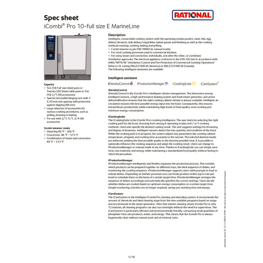 Marine Spec Sheet