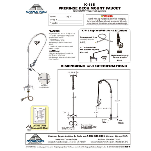 Spec Sheet