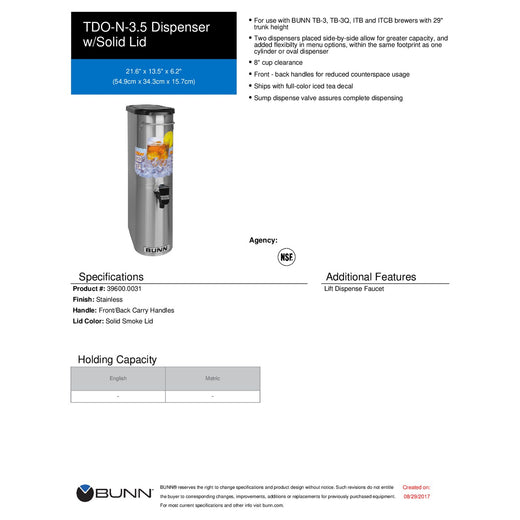 Spec Sheet