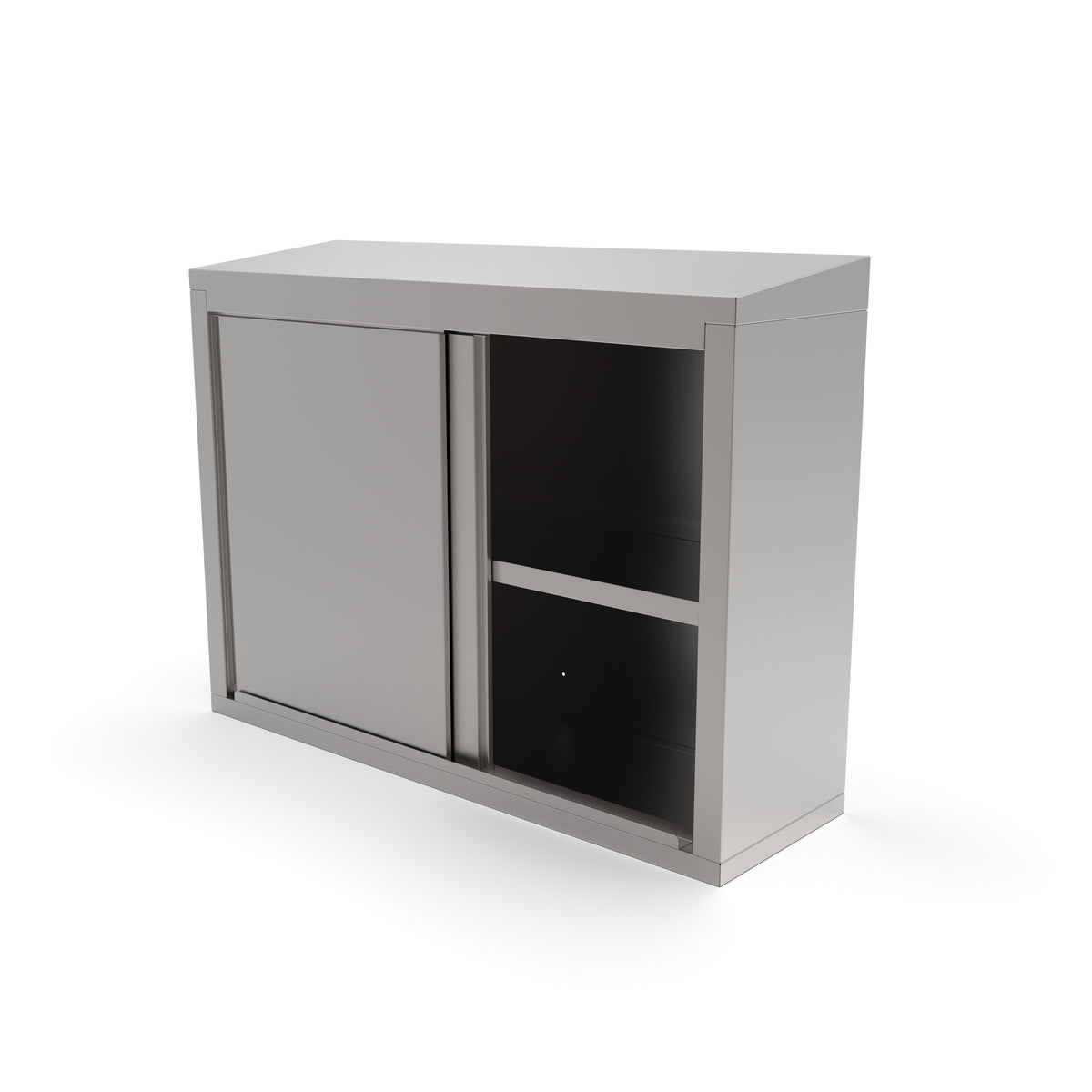 John Boos WCS-60-X 60" Stainless Steel Enclosed Wall Mounted Cabinet w/ Sliding Doors
