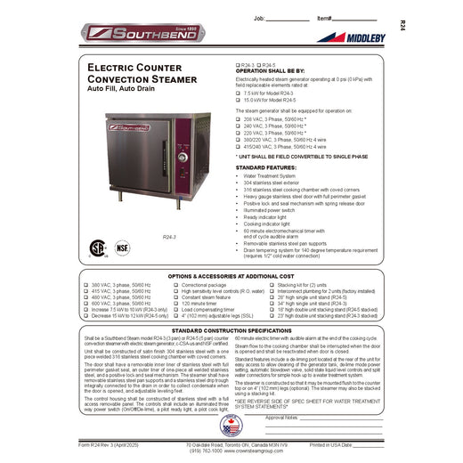Spec Sheet