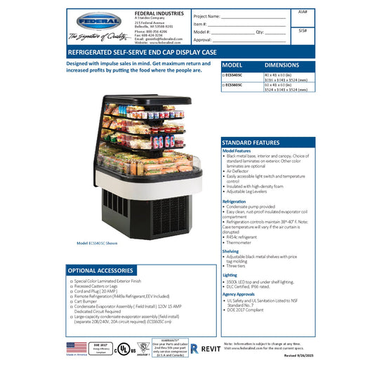 ECSS40SC Spec Sheet