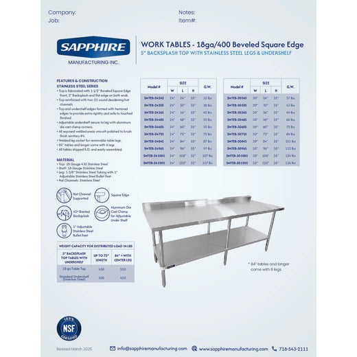 Spec Sheet