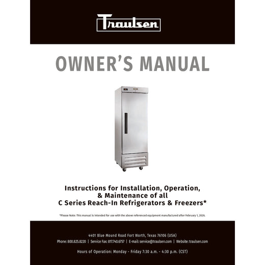 Traulsen C Series Manual