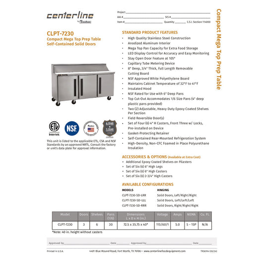 Spec Sheet
