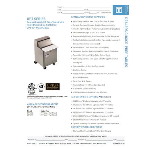 Spec Sheet