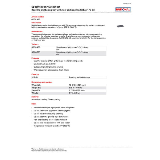 Spec Sheet