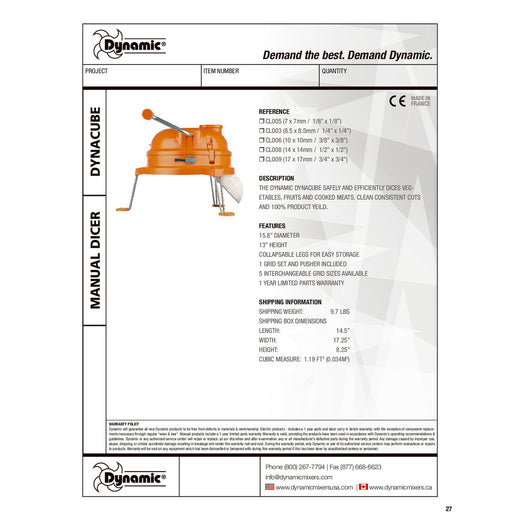 Spec Sheet