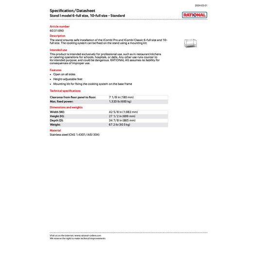 Spec Sheet