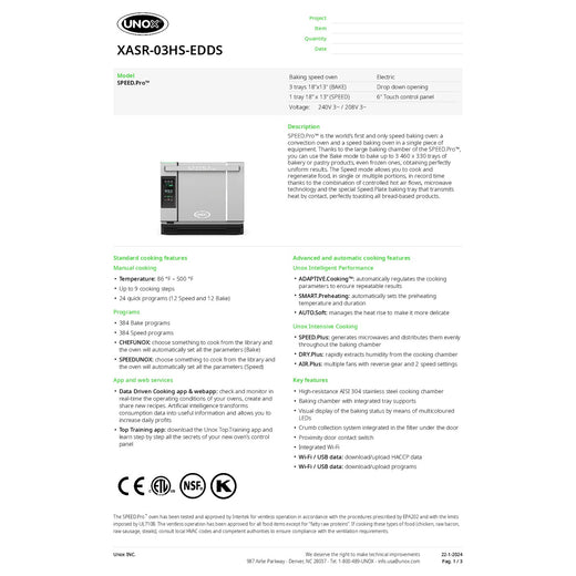 Spec Sheet