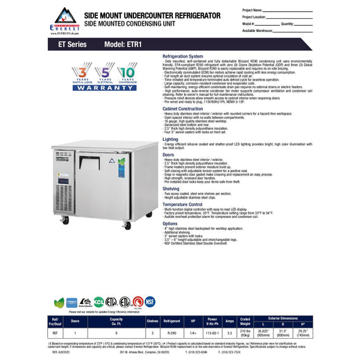 Spec Sheet